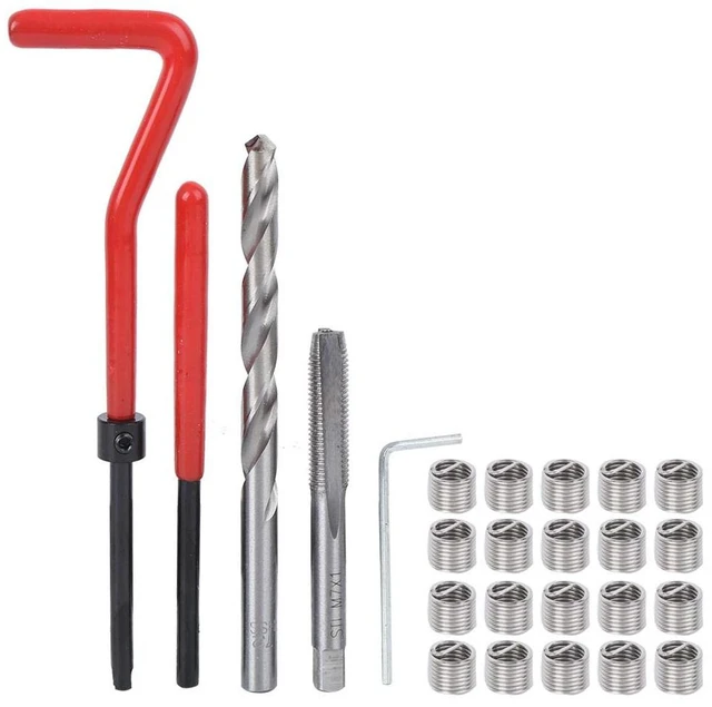 Main image of M7 Thread Repair Kit, 25Pcs Metric Threading Tool Insert Coil Helicoil For Auto Repair Kit with Plastic Box