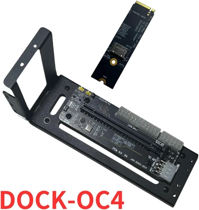 Alt view image 2 of 7 - M.2 M-Key to PCIE 4.0X4 External Graphics Card Stand Bracket Compatible with Oculink/M.2 NVMe Laptop eGPU?GDP Handhelds (Dock-OC4)