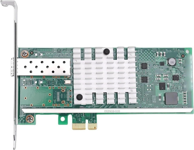 Main image of Fockety 10GB PCI E X1 Network Card, SFP x1 PCI Express 2.0 Ethernet Card for 82599EN Chip PCB Ethernet Fiber Adapter Network Adapter for System