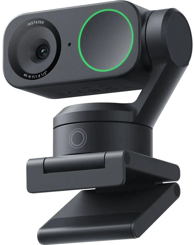 Alt view image 6 of 7 - Insta360 Link 2 Pro 4K Ultra HD 2-Axis Gimbal AI-Powered Webcam, Graphite Black