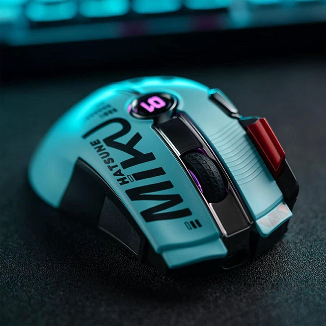 Alt view image 4 of 7 - Hatsune Miku Control Sonic Mouse, wireless/wired dual mode, 5000W button life, 5-speed DPI adjustment, RGB light effects, Type-C interface, for Windows/MAC OS