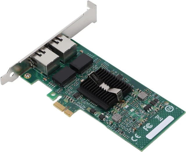 Main image of Gigabit PCIE Network Card, 82576GB Chip PCIE X1 Gigabit Dual Port PCI Express Network Adapter Electric Port Desktop Computer Wired Network Card