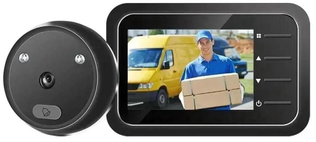 Main image of Video Peephole Doorbell Camera Video-eye Auto Record Electronic Ring Night View Digital Door Viewer Entry Home Security