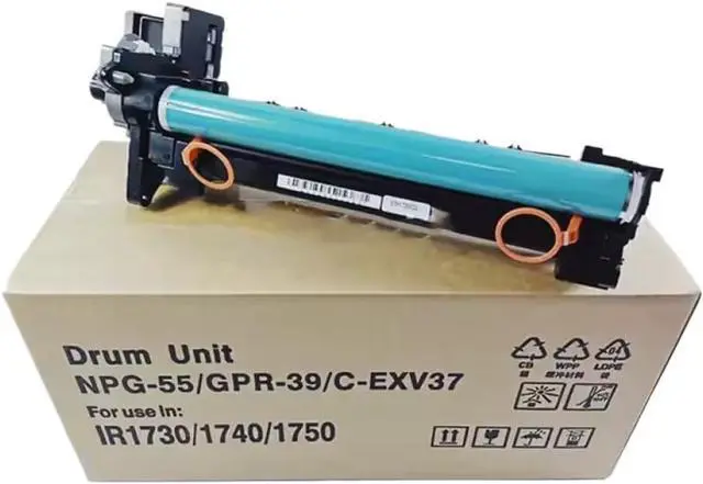 Alt view image 6 of 6 - Compatible with Printer Models ImageRUNNER 1730 1740 1750 400iF 500iF NPG-55 GPR-39 C-EXV37 2773B004AA Black Drum Unit Aftermarket Replacement