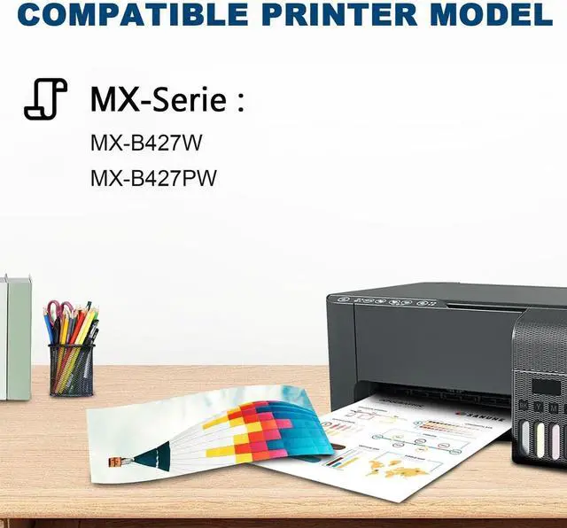 Alt view image 2 of 7 - MX-B427W High Yield Drum Unit Compatible MX-B427W Imaging Drum Unit Replacement for Sharp MX-B427W MX-B427PW Printer, High Estimated Yield 40000 Page,Black,2pack