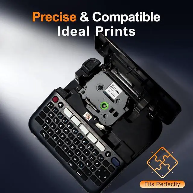 Alt view image 3 of 7 - 18Pack Label Maker Tape Compatible with Brother PTouch TZe-231 Tape, ½ 0.47x 26.2 ft Laminated Black on White, for PT-D210, PT-H110, PT-D220, PT-D410, PT-D600