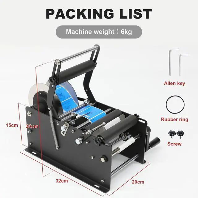 Alt view image 6 of 7 - ZONEPACK Manual Round Bottle Labeling Machine Plastic Label Applicator