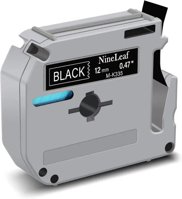 Main image of NineLeaf 40 Pack Compatible for Ptouch M Tape MK335 M-K335 M335 M-335 M-K335S 12mm 0.47 White on Black Label Tape for PT-70BM PT-M95 PT-90 PT-70 PT-85 Label Maker Refills