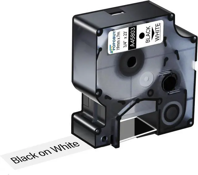 Main image of 40 Pack Compatible for DYMO D1 Label Maker Refills A45803 S0720830 Black on White Label Tape 45803, 3/4 Inch x 23 Ft, for LabelManager 360D 420P 450D 500TS Label Writer 450 Duo Label Printer