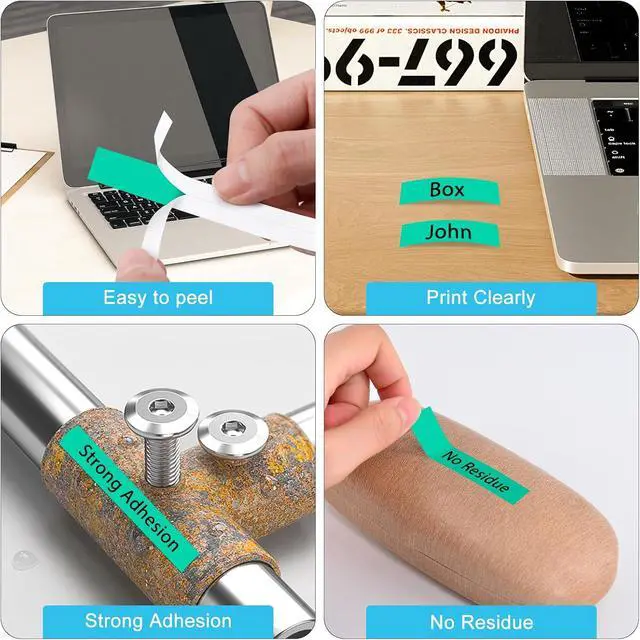 Alt view image 4 of 6 - 40 Pack Compatible for DYMO D1 Label Maker Refills A45019 S0720590 Black on Green Label Tape 45019, 1/2 Inch x 23 Ft, for LabelManager 210D 220P 260P 160 280 420P 360D 450 COLORPOP PnP LP250