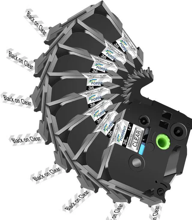 Main image of 36mm 1.4 Laminated Clear Tape Compatible for Brother P-Touch TZ161 TZ-161 TZe-161 TZe161 1-1/2'' Label Tape for PT530 PT550 PT3600 PTP900W Label Maker, 8 Pack