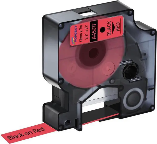 Main image of 40 Pack Compatible for DYMO D1 Label Maker Refills A45017 S0720570 Black on Red Label Tape 45017, 1/2 Inch x 23 Ft, for LabelManager 210D 220P 260P 160 280 420P 360D 450 COLORPOP PnP LP250