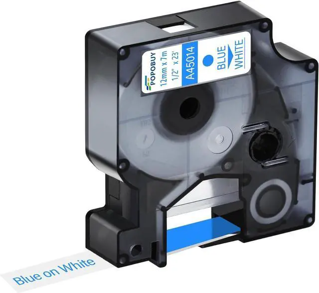 Main image of 40 Pack Compatible for DYMO D1 Label Maker Refills A45014 S0720540 Blue on White Label Tape 45014, 1/2 Inch x 23 Ft, for LabelManager 210D 220P 260P 160 280 420P 360D 450 COLORPOP PnP LP250