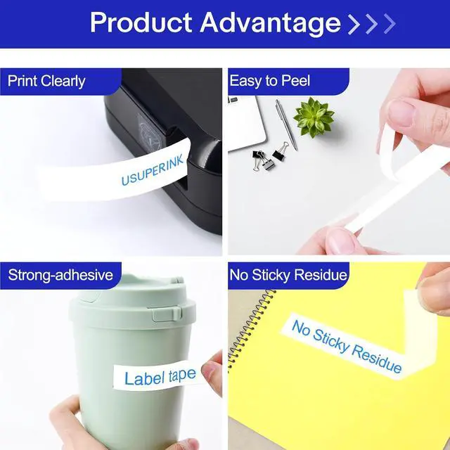 Alt view image 3 of 7 - 40 Pack Compatible for Dymo D1 Label Tape 45014 S0720540 Refill Blue on White 1/2 inch x 23 feet Labeling Tape for LabelManager PnP 160 210D 260P 280 360D 420P 450D ColorPop Label Maker