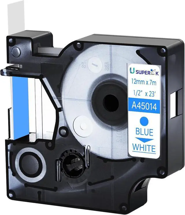 Main image of 40 Pack Compatible for Dymo D1 Label Tape 45014 S0720540 Refill Blue on White 1/2 inch x 23 feet Labeling Tape for LabelManager PnP 160 210D 260P 280 360D 420P 450D ColorPop Label Maker