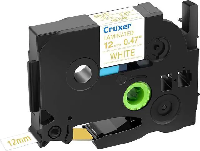 Main image of Cruxer 40 Pack Replacement for P-Touch TZe-234 TZ-234 Label Tape Red Text on Clear Laminated 12mm 0.47" Compatible with Ptouch PT-D200 PT-D210 PT-D400 PT-D450 PT-D600 PT-H100 1230PC Label Maker