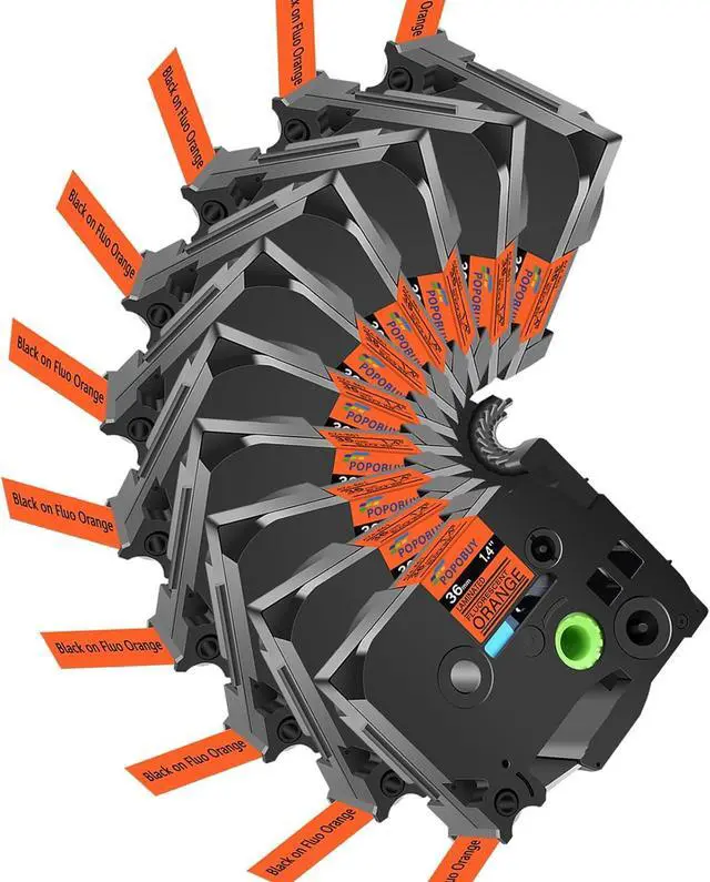 Main image of 36mm 1.4 Laminated Orange Tape Compatible for Brother P-Touch TZB61 TZ-B61 TZe-B61 TZeB61 Black on Orange 1-1/2'' Label Tape for PT530 PT550 PT3600 PTP900W Label Maker, 10 Pack