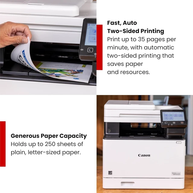 Alt view image 3 of 7 - Canon Color imageCLASS MF753Cdw II - Wireless Duplex Laser Printer, All-in-One with Scanner, Copier, Fax, Auto Document Feeder, 3 Year Limited Warranty, 35 PPM