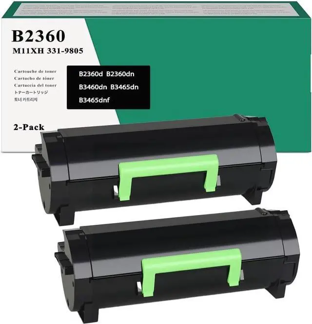 Main image of B2360 2360dn B2360dn Toner Cartridge High Yield for Dell b3460dn Toner Replacement for Dell 2360dn Toner Cartridge M11XH 331-9805