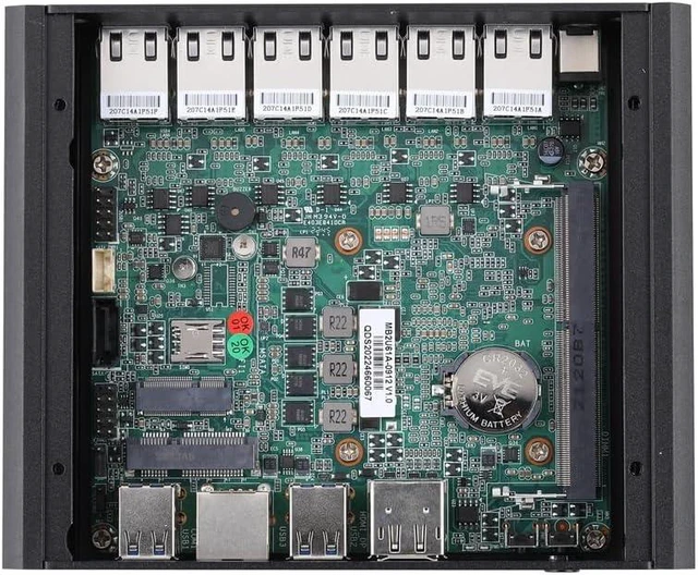 Alt view image 4 of 6 - Qotom Fanless Mini PC I5-8260U 6X Intel i226V 2.5G LAN Console Barebone