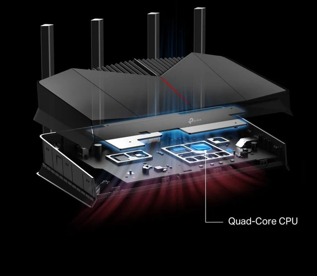 Alt view image 7 of 7 - TP-Link Archer GE230 Wi-Fi 7 Router Gaming Dual-Band BE3600Mbps, 2 Ports 2.5Gbps, 3 Ports Gigabit, Channels 320MHz, 4K-QAM, Beamforming, HomeShield, Quad-Core CPU, Not Supported xDSL