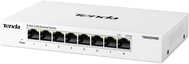 Main image of Tenda Ethernet Switch 2.5Gb, 8-Port 2.5Gb Switch, Metal Case Plug & Play