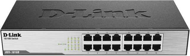 Main image of D-Link DES-1016D 16 Port 10/100Mbps Desktop Switch