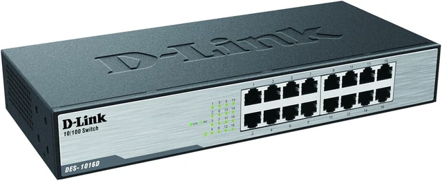 Alt view image 4 of 5 - D-Link DES-1016D 16 Port 10/100Mbps Desktop Switch