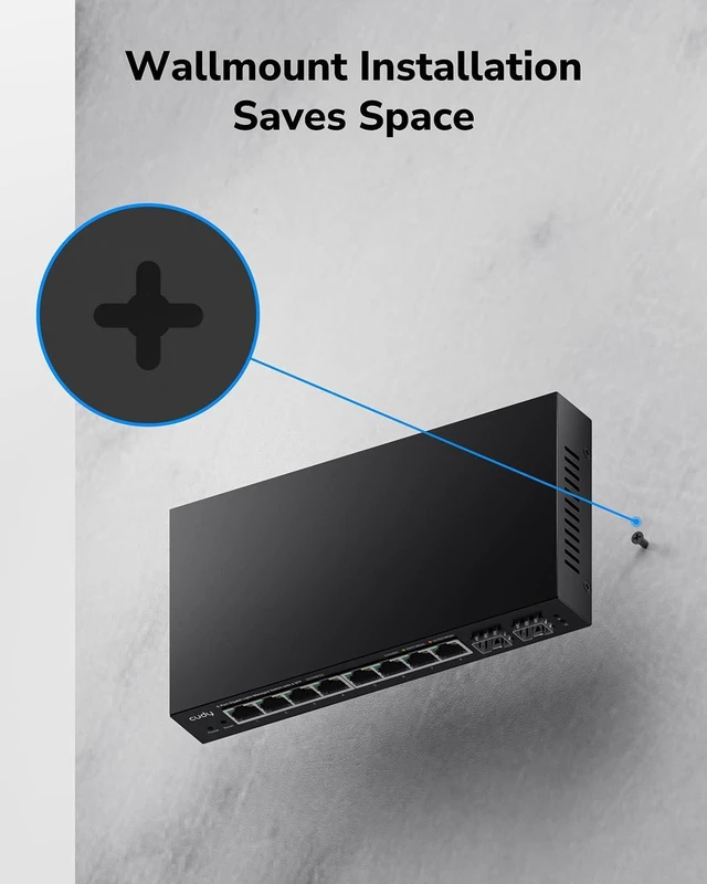 Alt view image 4 of 7 - Cudy 10 Port Gigabit Smart Switch, 2 SFP Uplink, 21Gbps, GS108ES2
