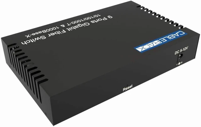Alt view image 4 of 4 - CableRack 8 Port SFP Unmanaged Ethernet Optical Switch with One Multimode and One Singlemode SFP