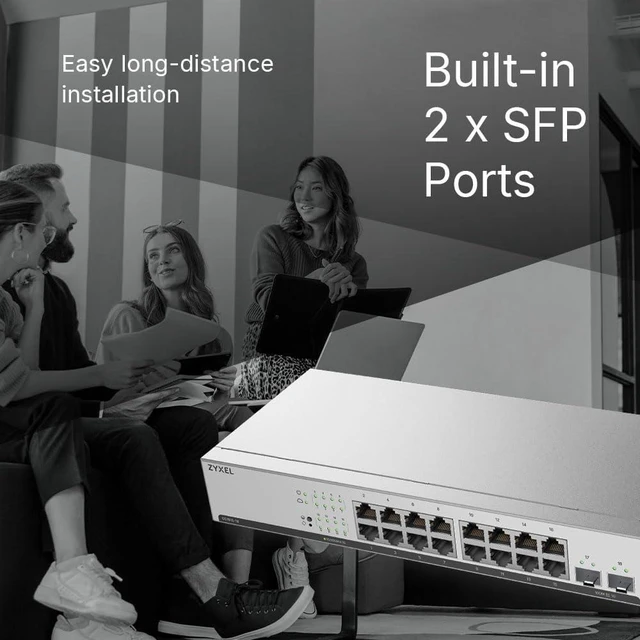 Alt view image 5 of 6 - Zyxel 16 Port Network Ethernet Switch | Smart Managed | GS1915-18v2