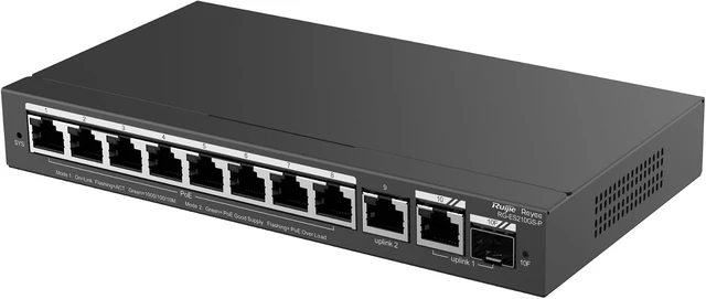Alt view image 3 of 7 - Ruijie Reyee 10-Port Smart Gigabit PoE Switch, RG-ES210GS-P