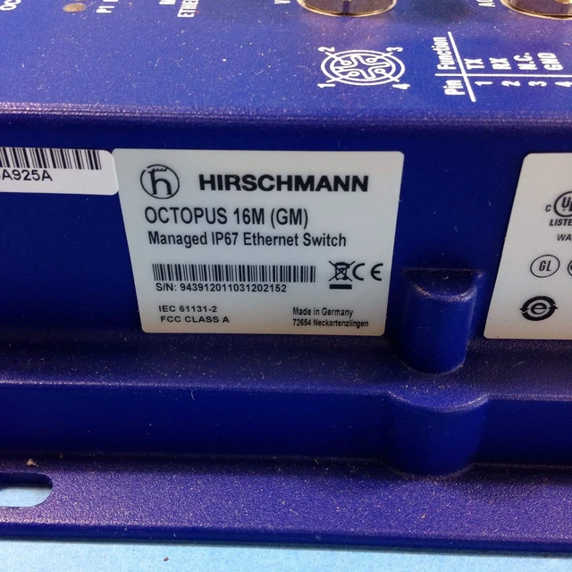 Alt view image 3 of 4 - Hirschmann Octopus 16M (Gm), Managed Ip67 Ethernet Switch Octopus 16M Revision Gm