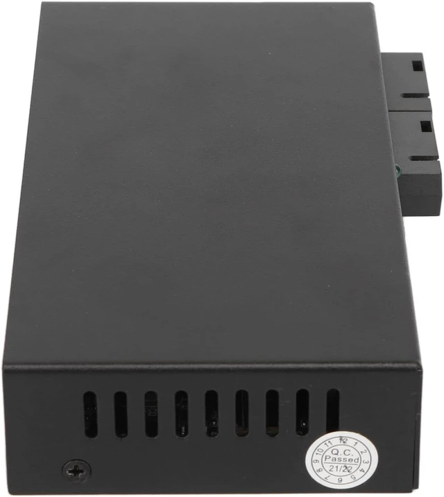 Alt view image 2 of 7 - Keenso 10 100 1000Mbps Ethernet Switch Optical Network Fiber Converter for Long Distance Connection, LED Indicator Included (US Plug)