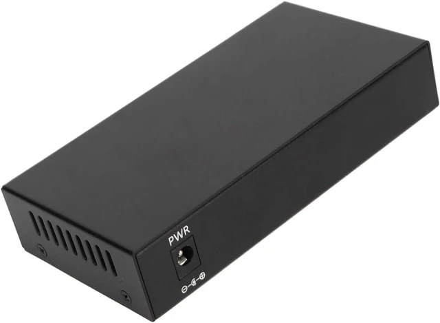 Alt view image 6 of 7 - Keenso 10 100 1000Mbps Ethernet Switch Optical Network Fiber Converter for Long Distance Connection, LED Indicator Included (US Plug)