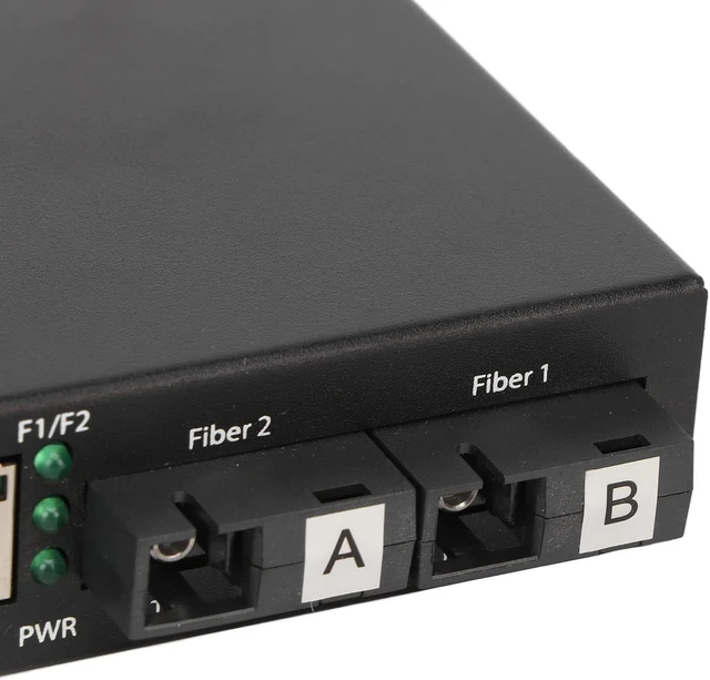 Alt view image 7 of 7 - Keenso 10 100 1000Mbps Ethernet Switch Optical Network Fiber Converter for Long Distance Connection, LED Indicator Included (US Plug)