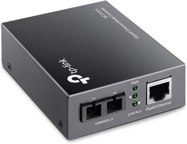 Alt view image 2 of 5 - 2KA4934 - TP-LINK MC210CS Gigabit Media Converter, 1000Mbps RJ45 to 1000M Single-Mode SC Fiber, up to 15Km/9miles, Chassis mountable