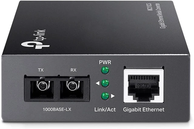 Alt view image 3 of 5 - 2KA4934 - TP-LINK MC210CS Gigabit Media Converter, 1000Mbps RJ45 to 1000M Single-Mode SC Fiber, up to 15Km/9miles, Chassis mountable
