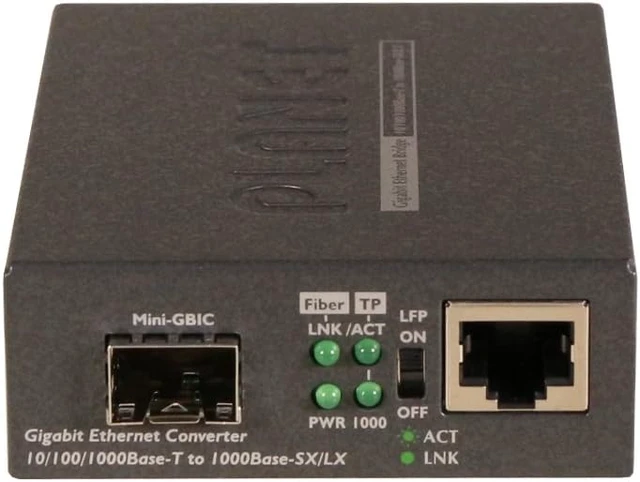 Alt view image 2 of 7 - GT-805A: 10/100/1000BASE-T to 100/1000BASE-X Media Converter (mini-GBIC, SFP) - Distance depending on SFP Module