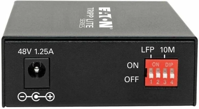 Alt view image 2 of 5 - TRIPP LITE Network Copper RJ45 Ethernet to Fiber SC Duplex Singlemode Cable Extender Converter, 1310nm Wavelength, PoE+, Gigabit Network, Extend 12.4 Miles / 20 Km, 2-Year Warranty (N785-P01-SC-SM1)