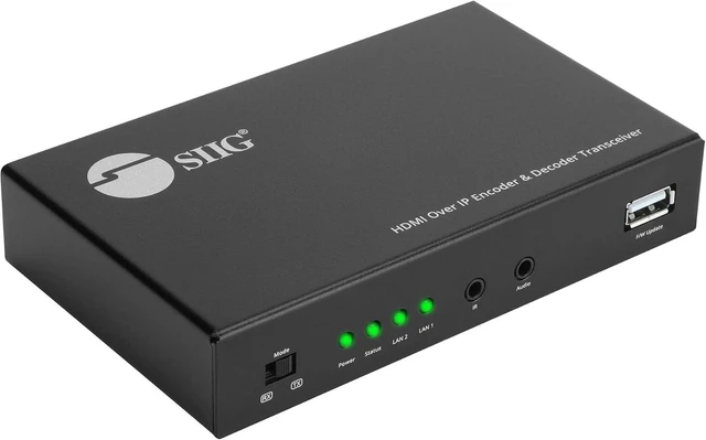 Main image of SIIG 1080p HDMI Over IP Transceiver, TX/RX, 600ft, CE-H27P11-S1