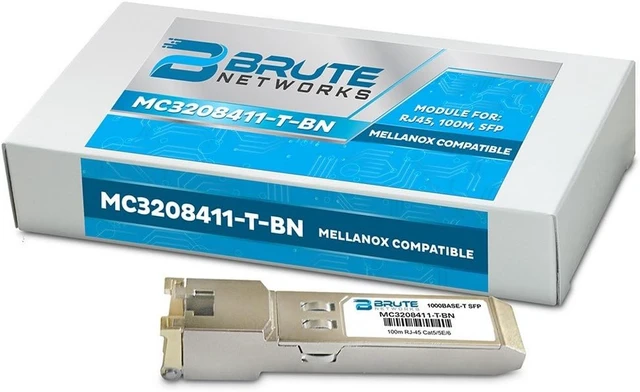 Main image of MC3208411-T-BN - 1000BASE-T 100m RJ45 SFP Transceiver (Compatible with OEM PN# MC3208411-T)