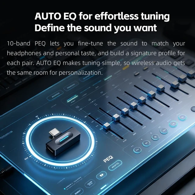 Alt view image 6 of 7 - FiiO Air Link USB-C Bluetooth 6.0 Audio Adapter (Black)