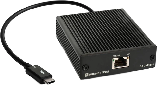 Main image of Sonnet Solo10G T5 Thunderbolt 5/4 & USB4 10GbE RJ45 Ethernet Adapter
