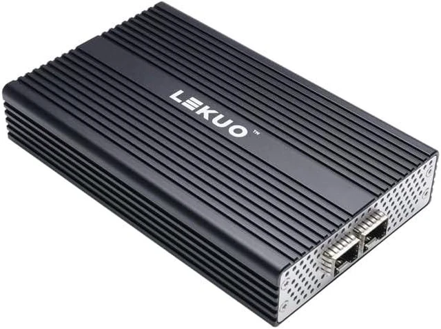 Alt view image 2 of 7 - IO CREST USB4 Type-C to Dual 25GbE SFP28 Network Adapter, Dual 25G Fiber Ethernet Adapter, Compatible with Thunderbolt 3/4/5, Mellanox Chipset, 16KB Jumbo Frames, Windows, Mac & Linux