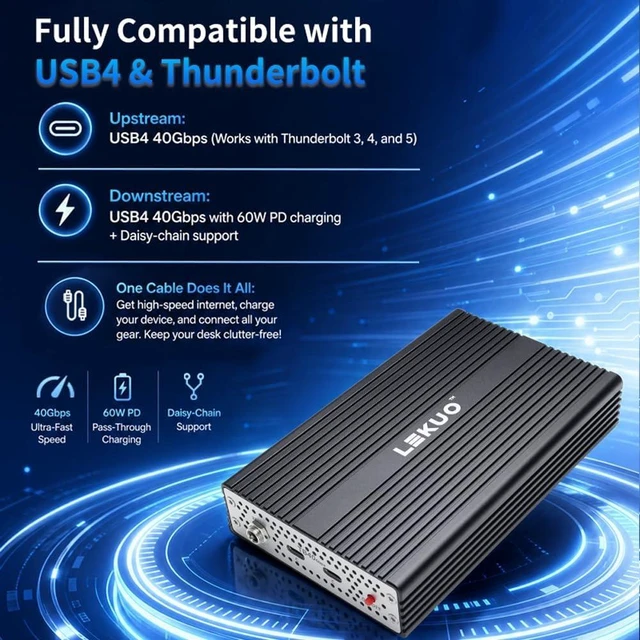 Alt view image 7 of 7 - IO CREST USB4 Type-C to Dual 25GbE SFP28 Network Adapter, Dual 25G Fiber Ethernet Adapter, Compatible with Thunderbolt 3/4/5, Mellanox Chipset, 16KB Jumbo Frames, Windows, Mac & Linux