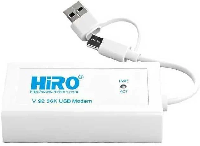 Alt view image 4 of 7 - HiRO H50371 V92 56K USB-C/A Data Fax Modem: Windows 11 10 8 7 Plug n Play, Driverless, Dual Interface, Dual RJ-11 Ports, Built-in Buzzer, Compatible with Windows Fax Scan, Support Caller ID (USA Only)