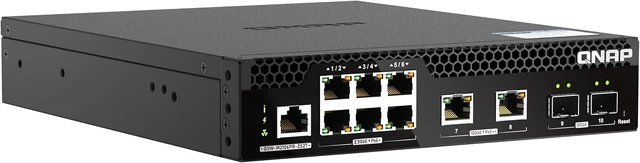 Alt view image 3 of 7 - QNAP QSW-M2106PR-2S2T-US 10-Port Half-Width Rackmount L2 Managed Switch