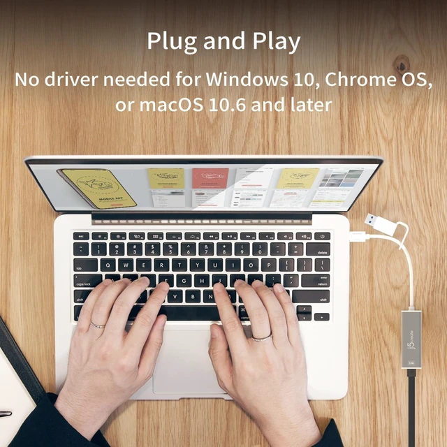 Alt view image 4 of 7 - j5create USB-C to 2.5 Gigabit Ethernet Adapter (JCE145C)