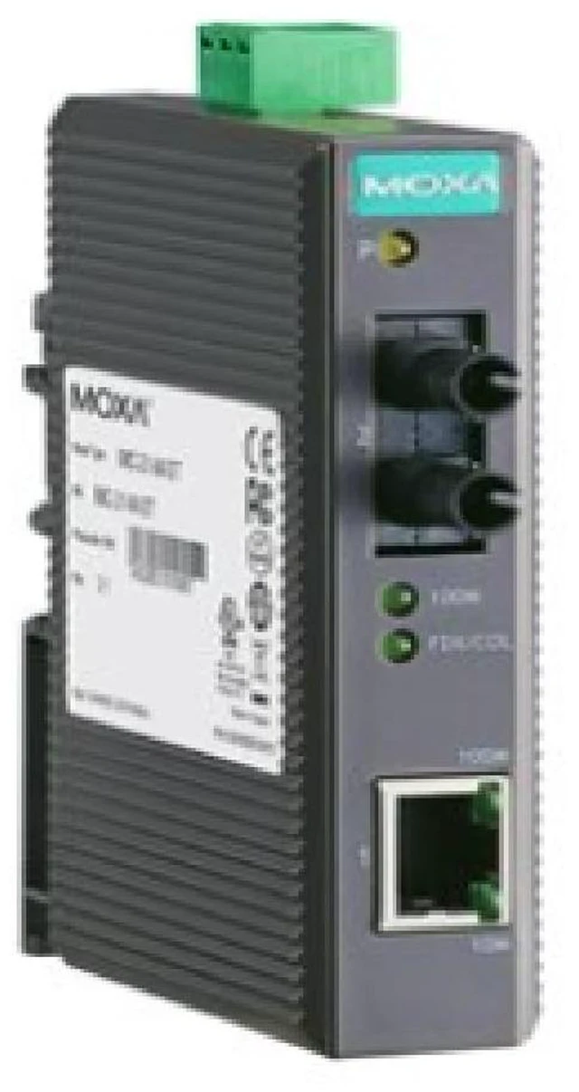 Main image of IMC-21-M-ST Converter - Industrial 10/100BaseT(X) to 100BaseFX Media Converter, Multi-Mode, ST Connector (Moxa)